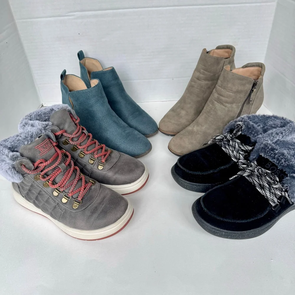 Women’s Size 6.5–7 Shoe Bundle – Skechers, SOUL Naturalizer, Journey Bootie fur